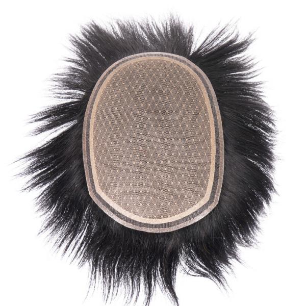 Hair piece type straight 100%human hair Men Toupee with Thin Skin and Light Density