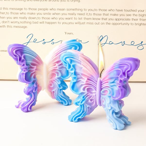 MHC Large Butterfly Candle Molds Birthday 3D Unique Candle Silicone Molds Manufacturer