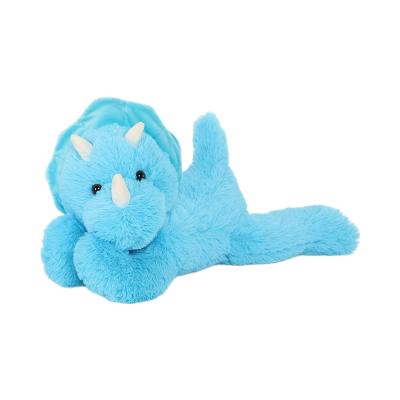 MorisMos 24-Inch Blue Triceratops Dinosaur Unisex Soft PVC Plush Toy & Comforter for Kids Aged 3-8 Great Gift Idea
