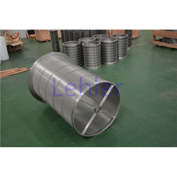 Slot Type Stainless Steel Filter Basket , Wire Cylinder Basket Perfect Roundness