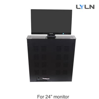 Conference Room Motorized 24 Monitor Lift , Computer Desk Monitor Lift