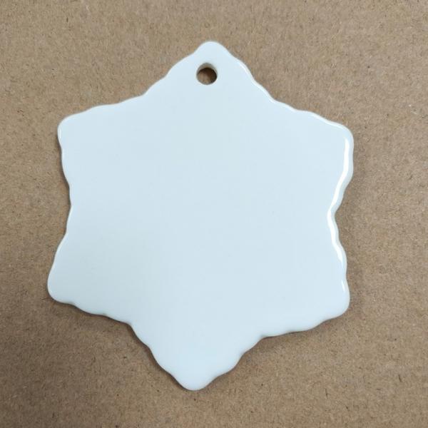 3 Inch Round Ceramic Sublimation Christmas Ornaments For Heat Transfer Printing
