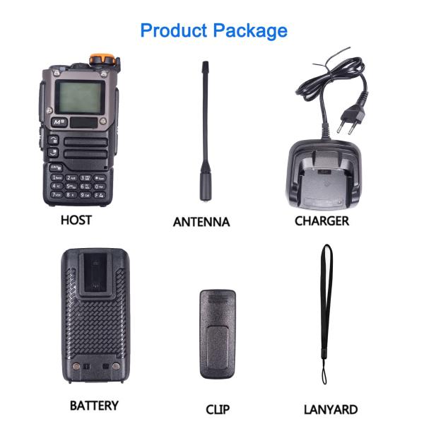 Restaurant Hotel Intercoms VHF UHF Handheld Walkie Talkie with 1600mAh Li-ion Battery