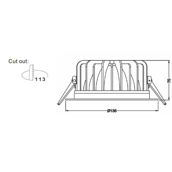 12 в ИП65 делают СИД водостойким Даунлигхц для ванной комнаты/кухни/на открытом воздухе освещать газебо