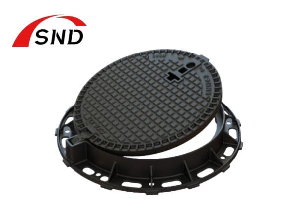 D400 Extra Heavy Duty Hinged Round Access Cover With Round  And Square Frame