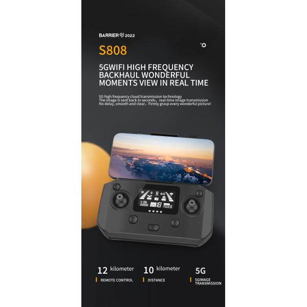3km Range S808 Drone With 8k Camera 5g Wifi 3 Axis Eis Gps Long Distance 3km Brushless Motor Foldable Quadcopter Drones
