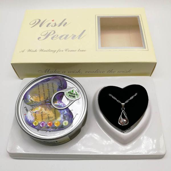 Wish Love Pearl Necklace Gift Set with Cage Pendant & Canned Freshwater Pearl DIY Fashion Jewelry