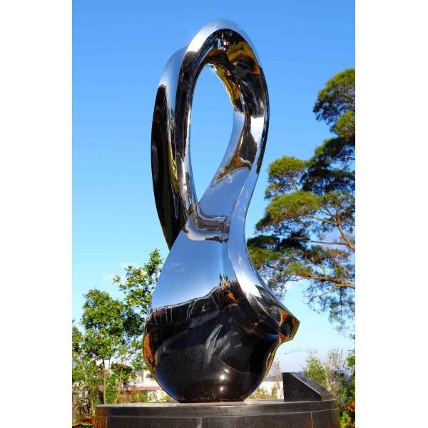 Отделка зеркала абстрактной скульптуры нержавеющей стали современная отполированная