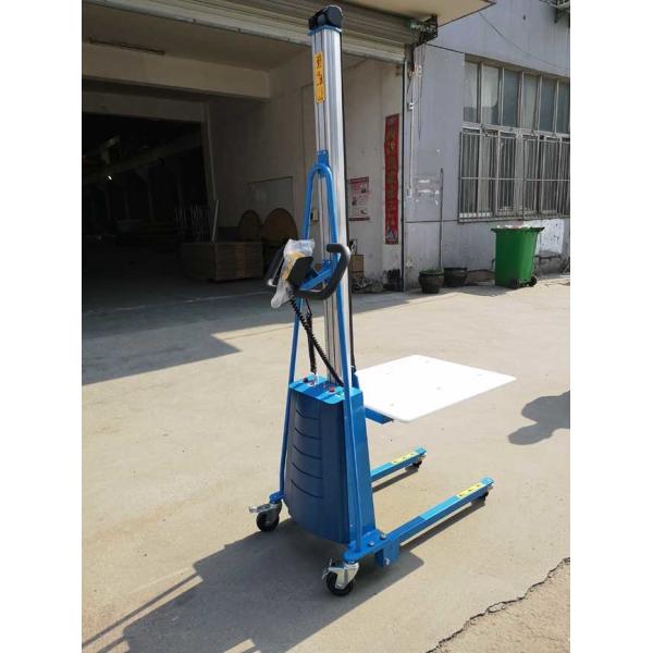 Small Hydraulic Stacker Truck Electric Work Positioner Lift Truck 220 Lbs Capacity