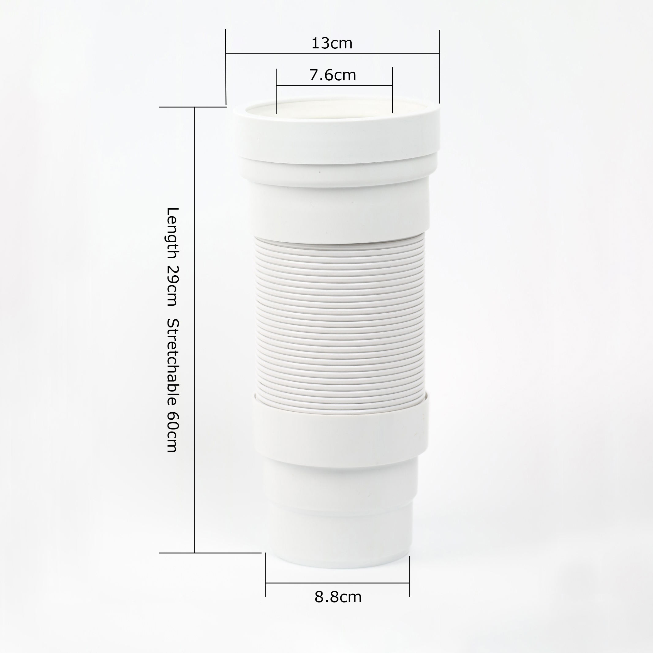 Bathroom Sewage Pipe, Drainage Pipe, Durable Connection Piece, PP Toilet Connection Pipe