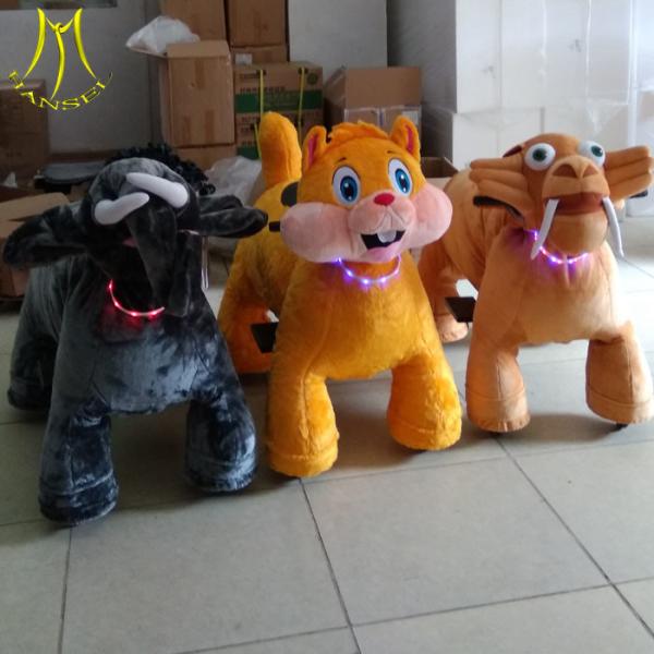 Hansel plush animal joy ride with zippy pet children ride on animal with kids animal plush electric rides