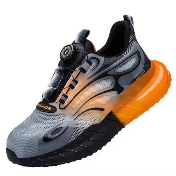 Summer BOA Rotating Button Work Shoes with KPU Flying Knit and Kevlar Anti-stab Safety Features