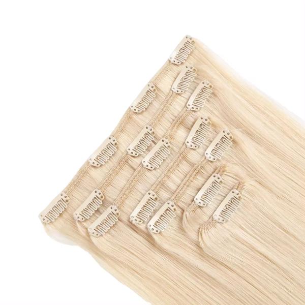 100% Top Human Hair Kinky Straight Raw Clip In Natural Real Hair Extensions