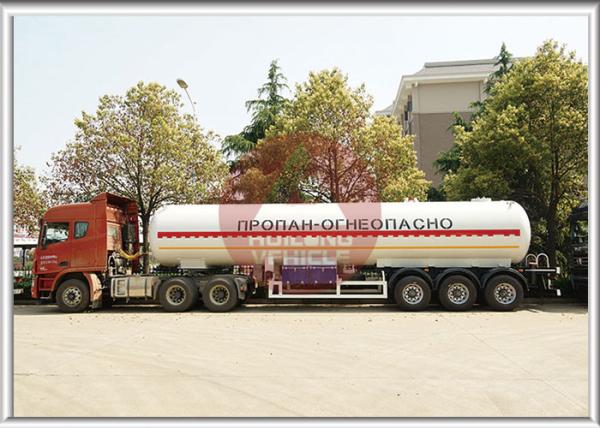ASME Standard Aluminum LPG Tank Trailer Durable Long Life Span Large Sized