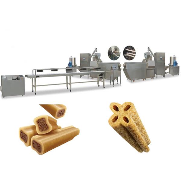 Chaîne de production tordue par couleur jumelle de casse-croûte de chien de chewing-gum de machine d'aliment pour animaux familiers de forme