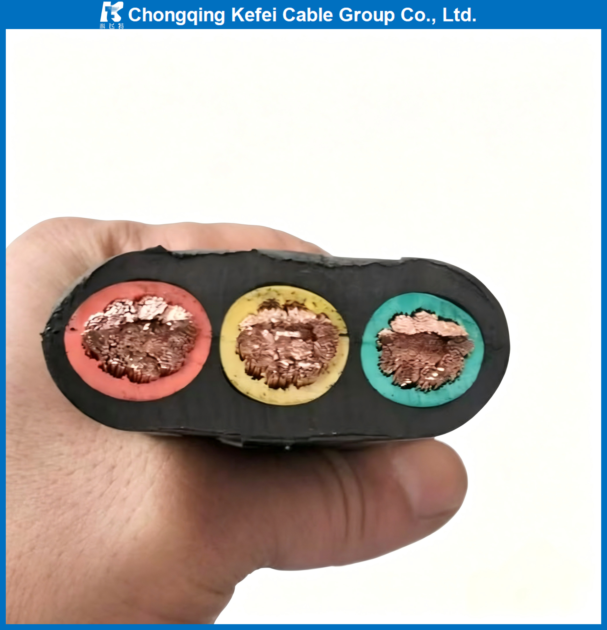 YFFB Flat Rubber Cable with High-Flexibility Design 450/750V Rated Voltage and EPR Insulation for Industrial Use