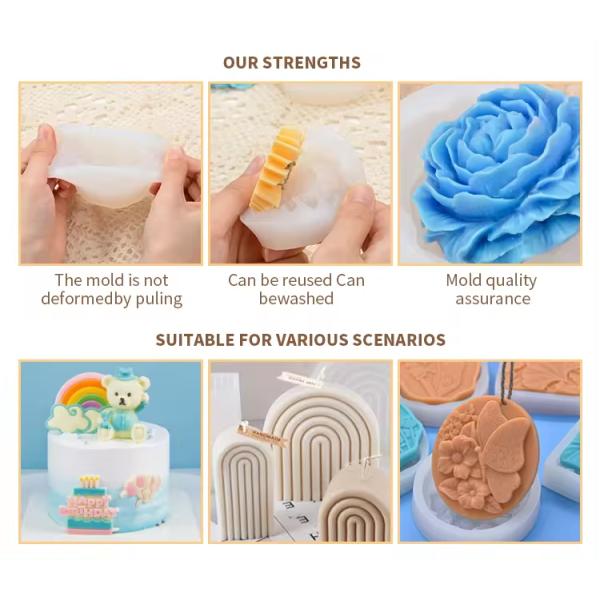 3D Easter Egg DIY Aromatherapy Candle Molds Egg Grid Vertical Wavy Cake Christmas Decoration