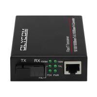 Mini Single Core 100/1000M Conversor de medios no administrado Modo único Negro