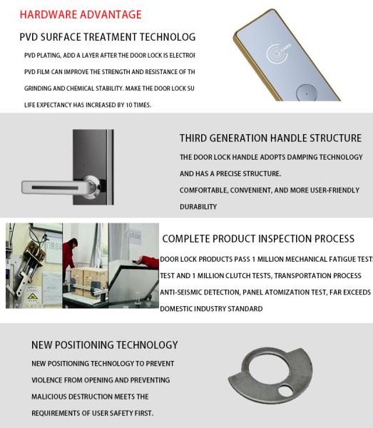 Smart Mifare Card Door Lock Zinc Alloy With High Speed Proximity Reader