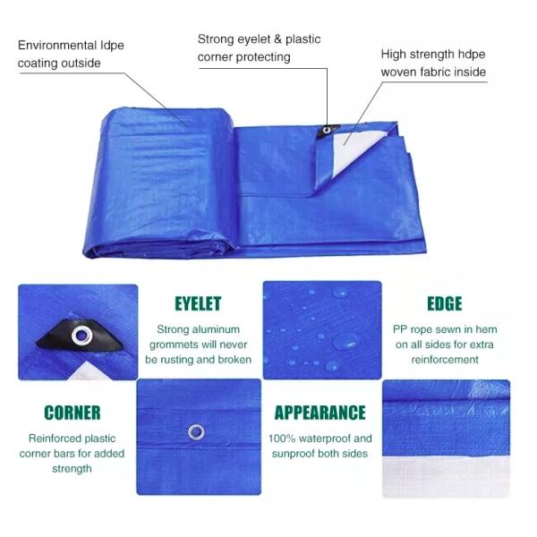 Высокопрочная водонепроницаемая ПЭ-пластинка с пладовым стилем и количеством пряжи 500D-1500D