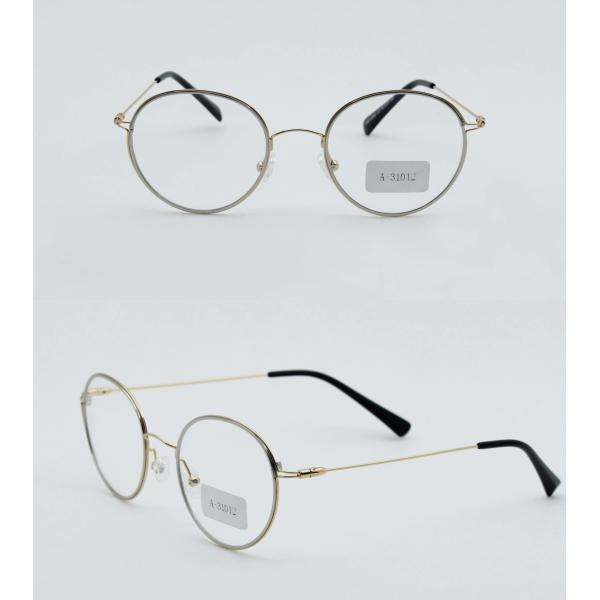 Vintage round eyeglasses frame Unisex eyewear untralight metal glasses for Men Women New designer