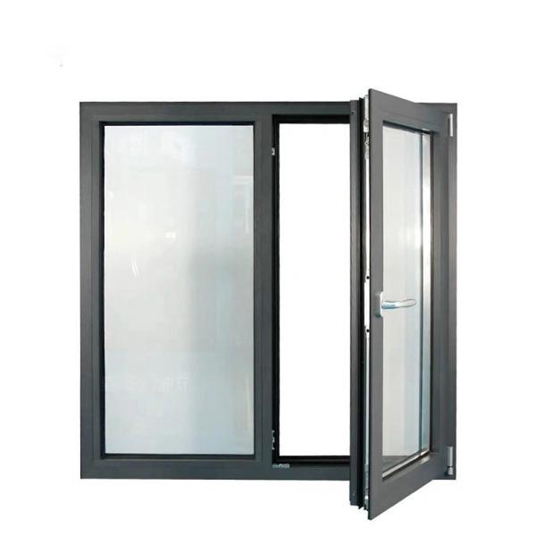 Aluminum Alloy Customized Casement Window with Double Glazing and Folding Screen