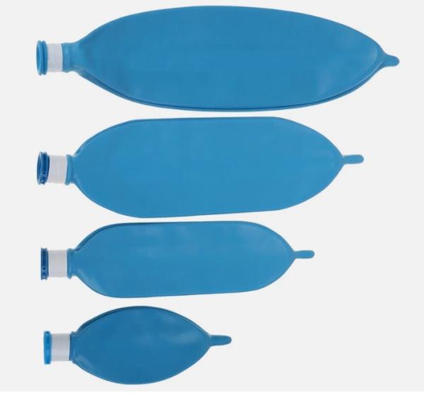 Blue Latex-Free Veterinary Anesthesia Breathing Bag 0.5L-5L 22mm Connector For Animal Ventilation