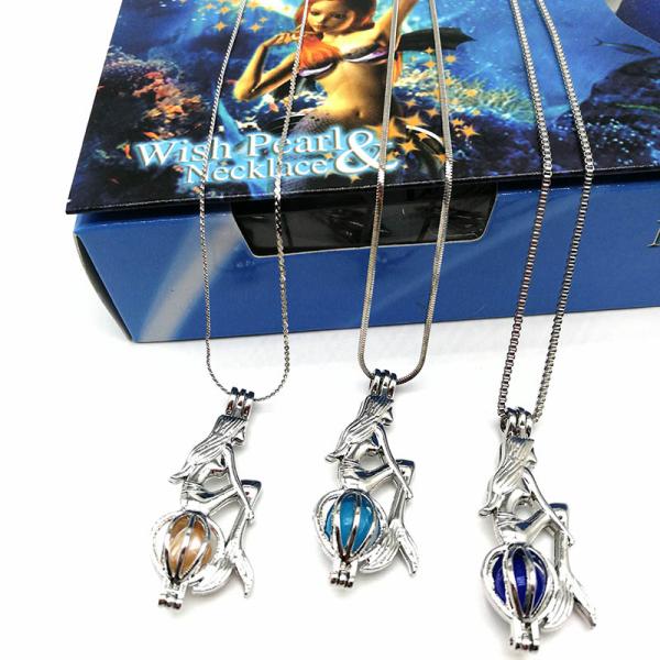 DIY Necklace For Unisex Gift Pearl Cage Pendant Essential Oil Diffuser Jewelry Making Accessories