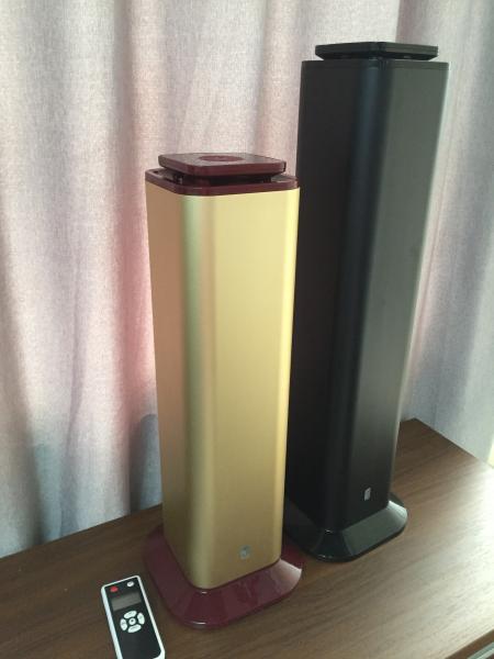 195*195*638mm KTV Night Bar Casino Hotel Scent Diffuser Machine Metal Gold Color Medium Area Use