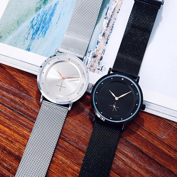 Steel Mens Mesh Strap Watches 3BAR Waterproof 8mm Thickness