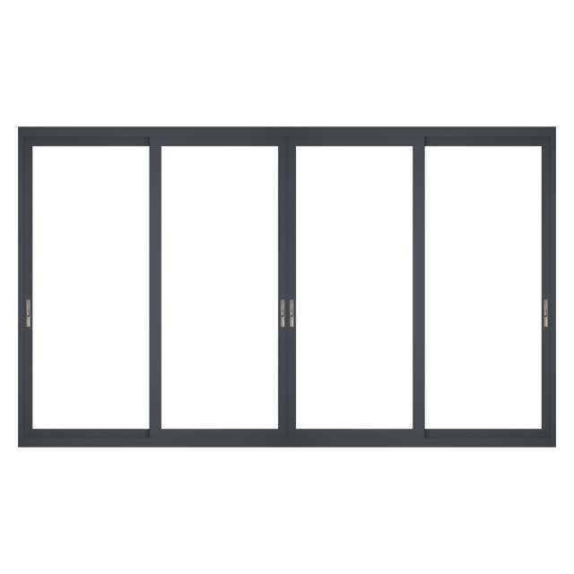 Aluminum Soundproof Double Glass Heavy Duty Sliding Doors for Patio