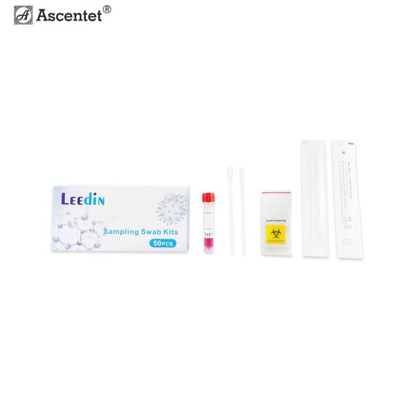New Nylon / Cotton Material Medical Swab Saliva Sample Collection Kit Tube