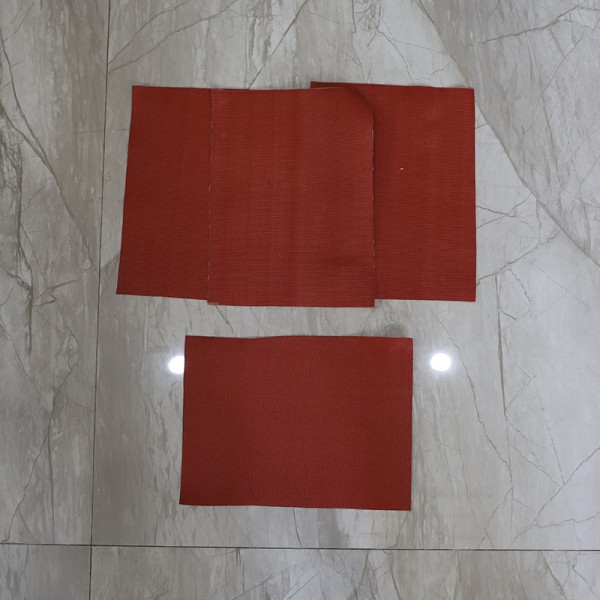 Heat Resistant Single Side Silicone Coated Fiberglass Fabric 0.75mm Red
