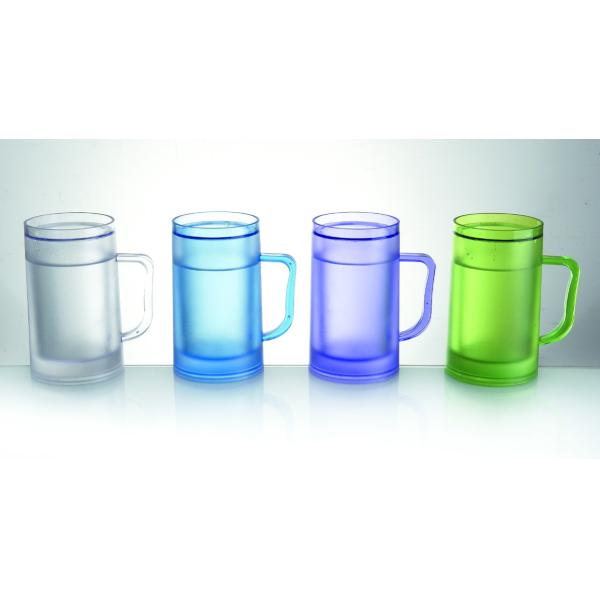 400ml Plastic beer mug/frosty mug/freezer mug