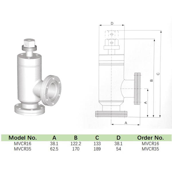 Bakeable All Metal Vacuum Valves Stainless Steel Bellows 316L Shell 304