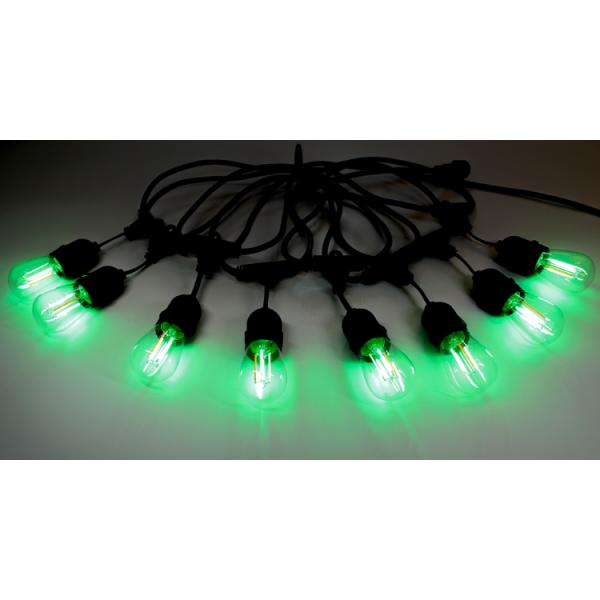 24ft 12 Bulb IP65 Waterproof Festoon Lighting Outdoor Garden Wedding Christmas Decoration S14 RGB LED Filament Bulb Light String