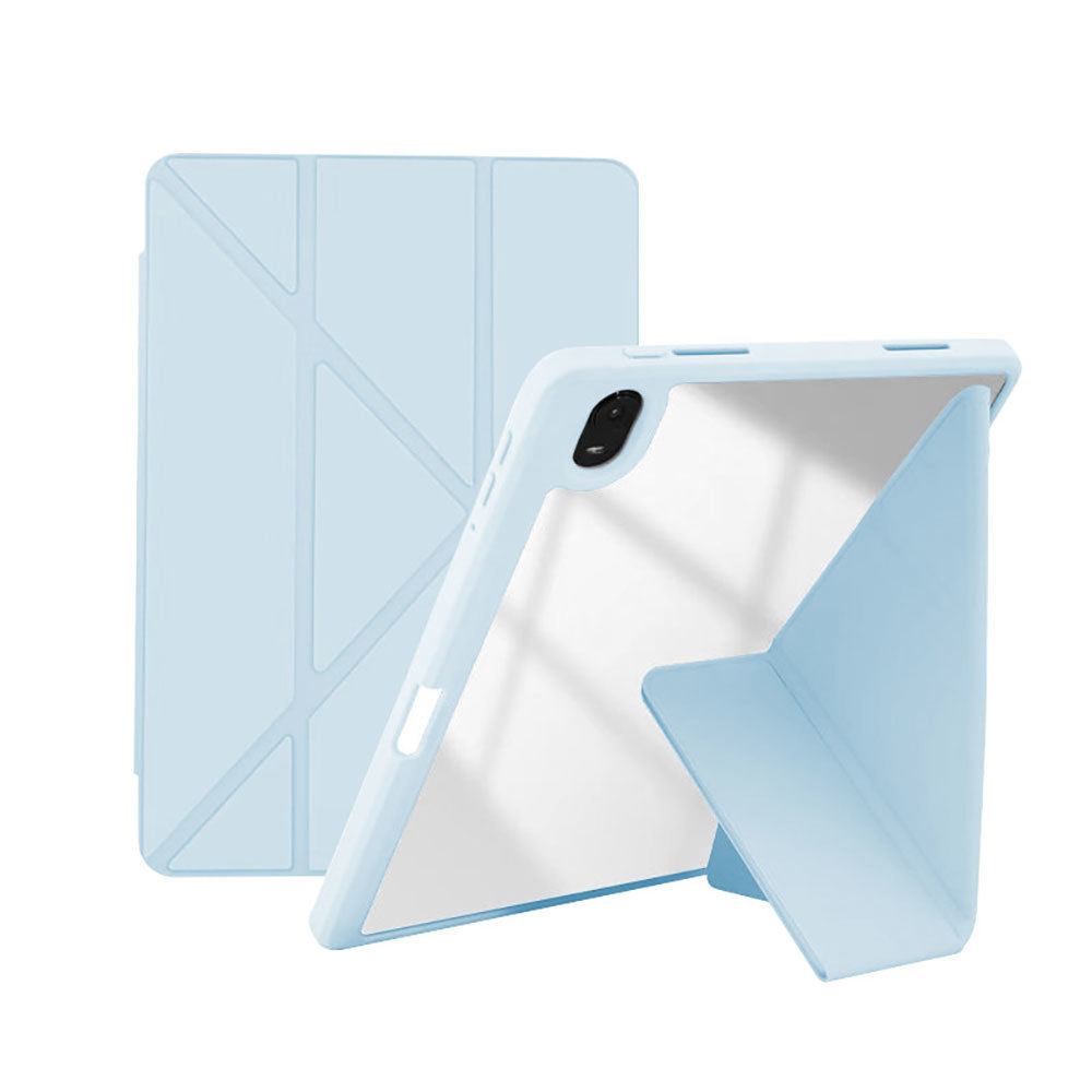 Laudtec Smart Stand PU Leather Case with Soft TPU PC Transparent Back Cover Auto Sleep/Wake for iPad Air 13 2025
