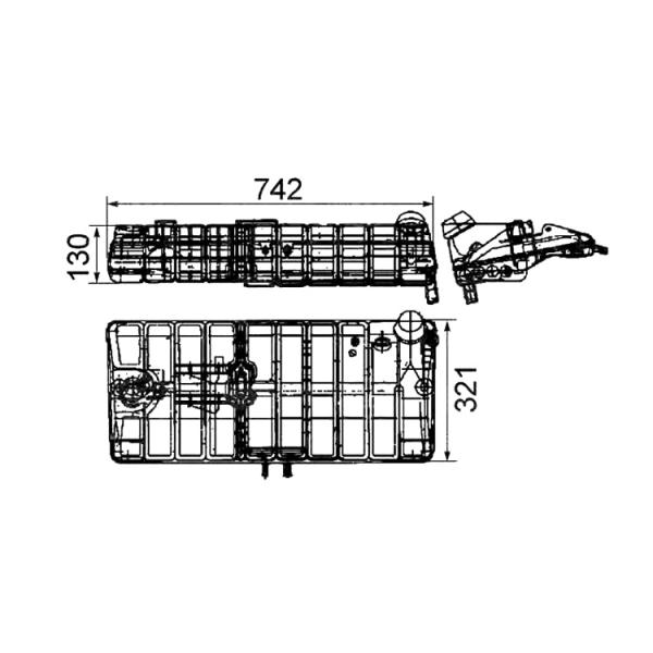 Truck Parts Plastic Water Expansion Tanks Used For MAN F90 81061026219