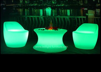 Tipo iluminado mesa de centro da mobília do diodo emissor de luz ajustada com luz recarregável do RGB