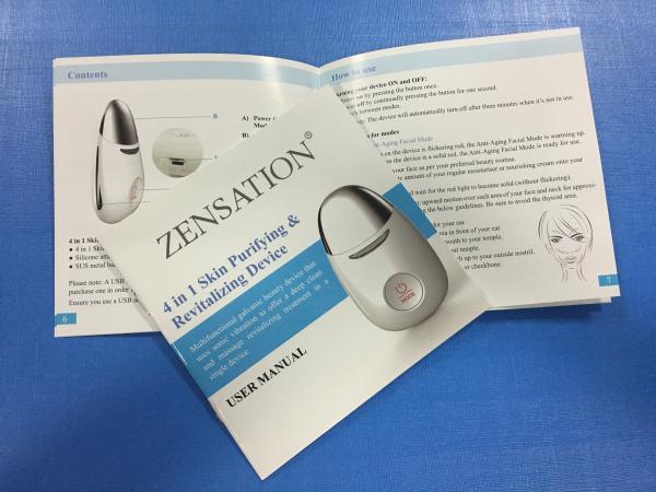 PVC Laminated Flyer Printing Custom Saddle Stitching With Custom Size Sewing Binding