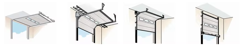 Motorized Rolling Sectional Overhead Door Industrial Anti Collision Windproof