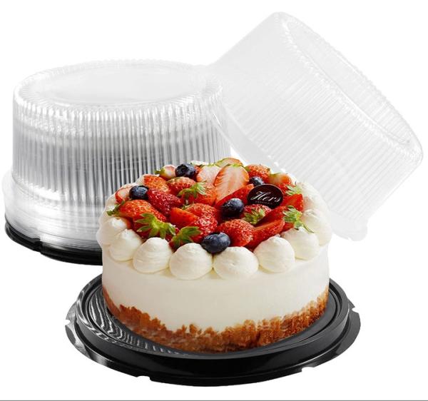10-11 Plastic Disposable Cake Containers Carriers With Dome Lids And Cake Boards Cake Carriers For Transport