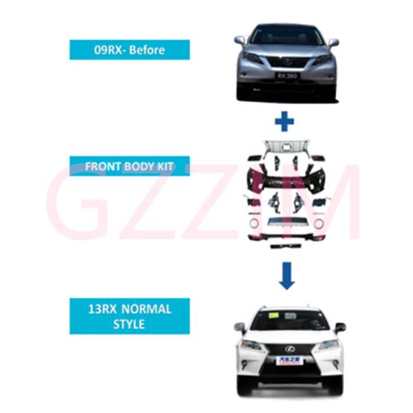 Lexus RX 2009 Atualização para 2013 Auto Parts Sport Style Kit de carroceria frontal