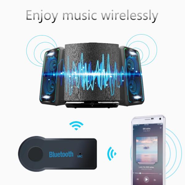 3.5mm Bluetooth Receiver Headphone Jack Hands Free For Car Music Audio Aux A2dp