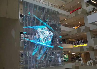 2500cd Transparent Glass LED Display P3.91mm For Super Market