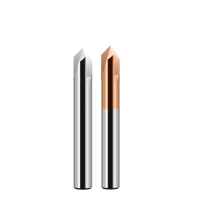 Chamfer Carbide End Mill HRC58 Solid 90 Degree 3 Flutes For CNC Engraving Machine Tool
