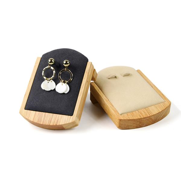 OEM Discreet Wooden Earrings Display Holder Jewelry Pendant Exhibition Props