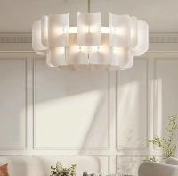 Lumière pendante acrylique créative blanche simple moderne nordique de LED pour la chambre à coucher de salon