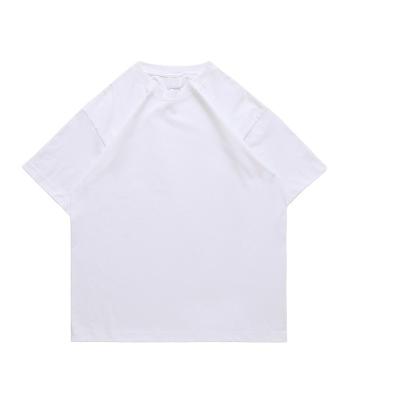 Vintage estilo camiseta masculina de manga curta tecido 240g tecido cor personalizada versão grande