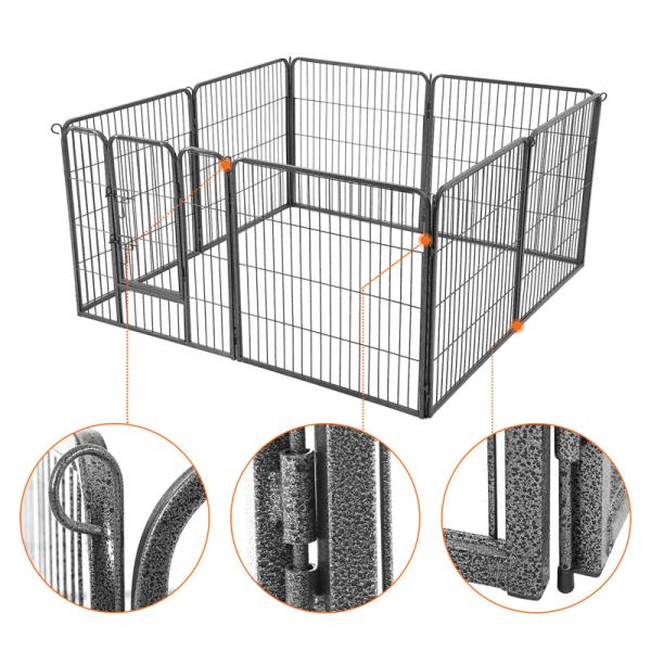 Customizable Stainless Steel Dog Box Puppy Whelping Pen PPK88G Model High Safety